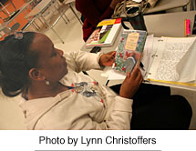 Encouraging students to read.